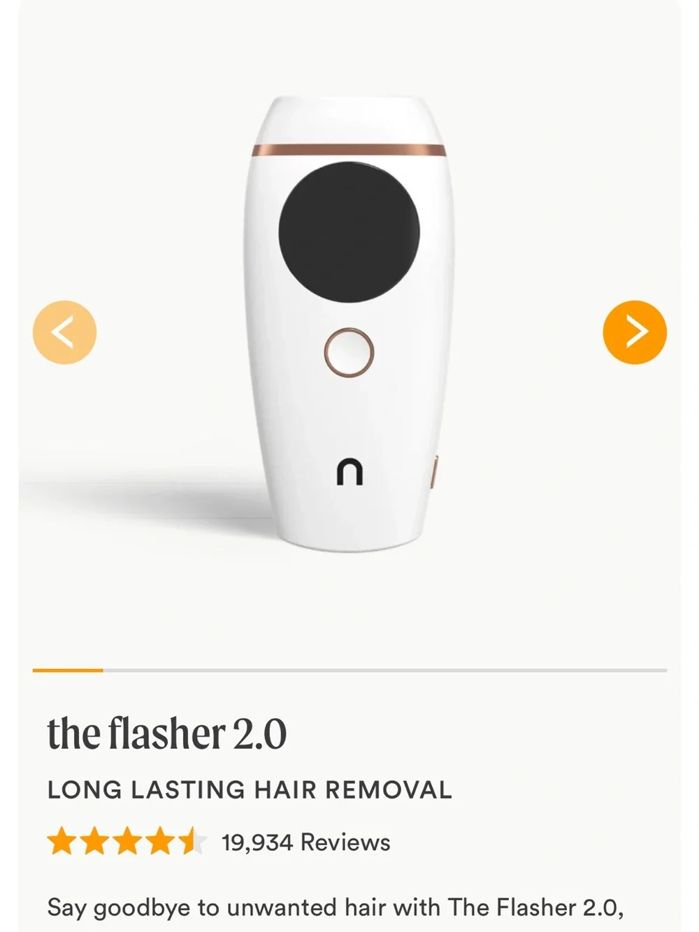 The Flasher 2.0 White Hair Removal Device